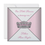 Pink Tiara Little Princess First Birthday Party Invite