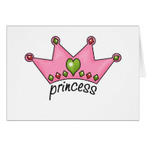 Pink Tiara Princess cards