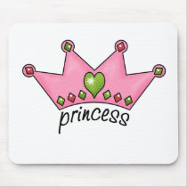 Pink Tiara Princess mousepads by girl_stuff Pink Tiara Princess mousepads