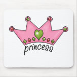 Pink Tiara Princess Mouse Pads
