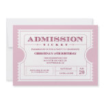 Pink Ticket Party Invitation