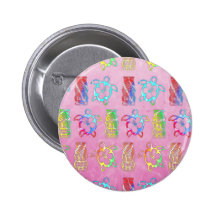Pink Tie Die Honu And Tiki Mask