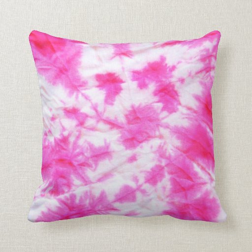Pink tie dye pillows Zazzle