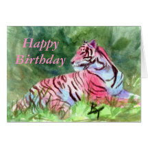 Pink Tiger aceo Card