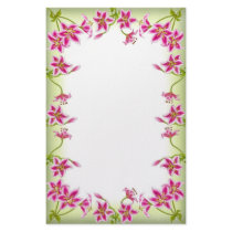 Pink Tiger Lily Garden Stationery