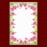 Pink Tiger Lily Garden Stationery stationery