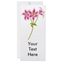 Pink Tiger Lily Rack Card