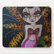 Pink Tiger Orchid Fairy Mousepad mousepads