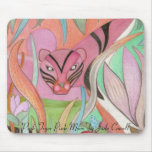 'Pink Tiger Pink Moon' mousepad