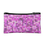 Pink Tile Design Bag Makeup Bag