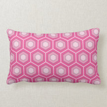Pink Tiled Hex Pillow