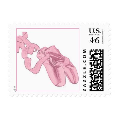 Pink Toe Shoes Postage Stamps