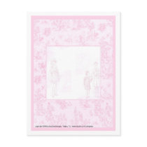 Pink Toile Baby Postcard