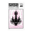 Pink Toile Chandelier Postage Stamps by pauletteparis Pink Toile Chandelier Postage Stamps