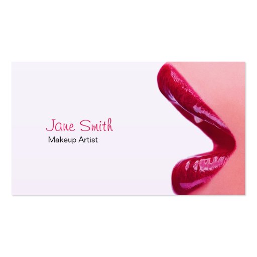 Pink-tone Makeup Artist Business Card