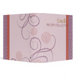 Pink toned elegant recipe book vinyl binder