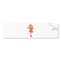 Pink Toon Valentine Fairy - 1 Bumper Sticker