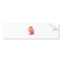 Pink Toon Valentine Fairy - 2 Bumper Sticker