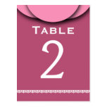 PINK Top Accent with Lace V17A Table Number Post Card