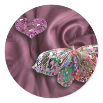Pink Topaz Heart! stickers by FairyWoods Pink Topaz Heart! stickers