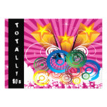 pink totally 80's retro  party Invitation invitations