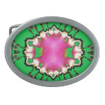 Pink Tourmaline on Green Belt Buckle