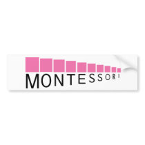 Pink Tower Montessori Bumper Sticker bumper stickers by PeaceMontessori Pink Tower Montessori Bumper Sticker bumper stickers