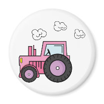 Pink Tractor magnets