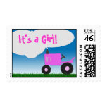 Pink Tractor Postage: It's a Girl!