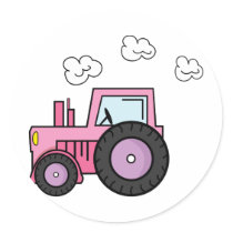 Pink Tractor stickers