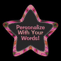 Pink Trance Stripes Pattern Star Sticker stickers