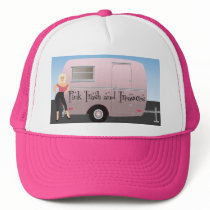 Pink Trash and Treasures logo hats