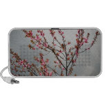 Pink tree flowers laptop speakers