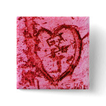 Pink Tree Trunk Graffiti Heart buttons