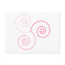 Pink Tri-Color Spiral of Life Post Cards