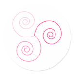 Pink Tri-Color Spiral of Life Sticker