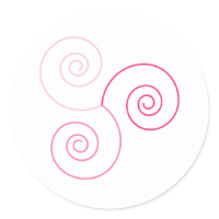 Pink Tri-Color Spiral of Life Sticker