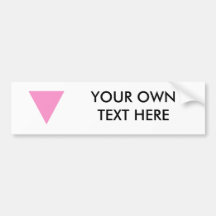 PINK TRIANGLE BUMPER STICKERS
