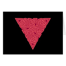 Pink Triangle Knot Card cards