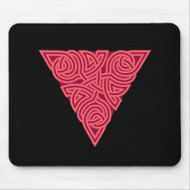 Pink Triangle Knot Mousepad mousepads