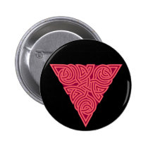 Pink Triangle Knot Round Button buttons