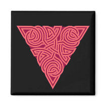 Pink Triangle Knot Square Magnet magnets