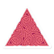 Pink Triangle Knot Sticker stickers
