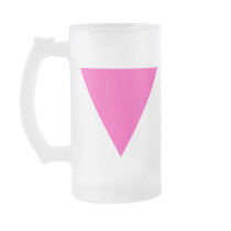 pink triangle. coffee mugs