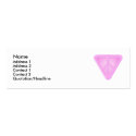 Pink Triangle Peace Profile Card business cards by Curious_Dreams Pink Triangle Peace Profile Card business cards