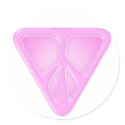 Pink Triangle Peace Sticker by Curious_Dreams Pink Triangle Peace Sticker