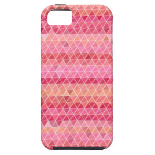 Pink Triangle Tile Pattern iPhone 5 Case