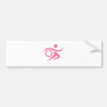 Pink Triathlete Bumper Sticker