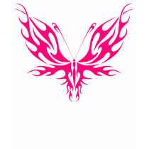 PINK TRIBAL BUTTERFLY t-shirts