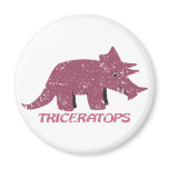 Pink Triceratops Refrigerator Magnets
